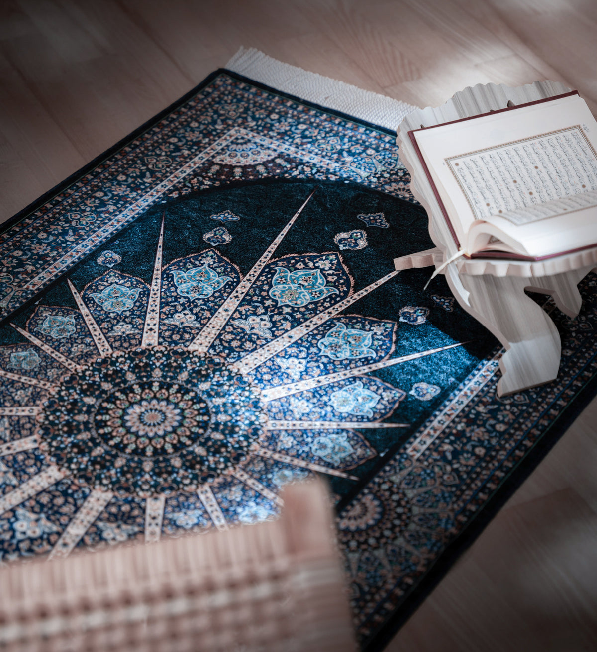 La beauté du tapis de prière musulman