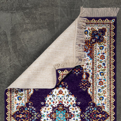 The Premium Blossom Prayer Mat in purple color. #color_purple