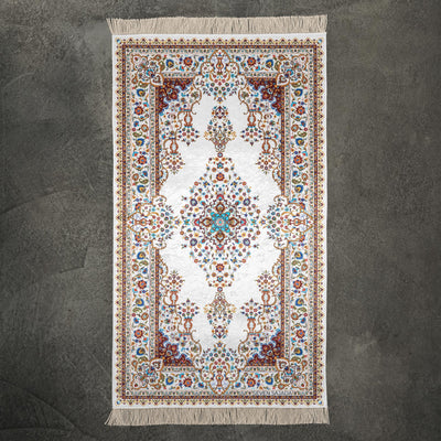 The Premium Blossom Prayer Mat in white color #color_white