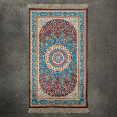 Premium Casual Prayer Mat is a high-end quality Islamic Prayer Mat from Seven Sajada. The Premium Casual Prayer Mat has a very beautiful detailed pattern.